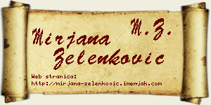 Mirjana Zelenković vizit kartica